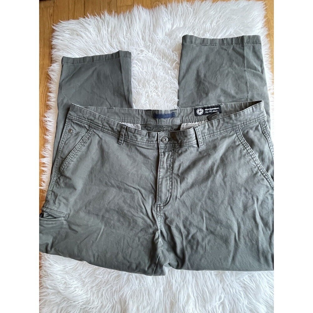 Weatherproof Mens 40X30 Olive Green Straight Fit Khaki Pants ****43X28